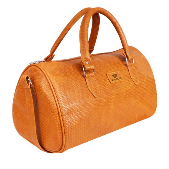 Walrus Weave Series Beige Vegan Leather Travelling Duffle Bag