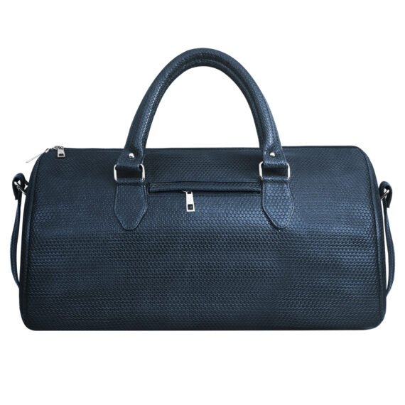 Walrus Weave Series Blue Vegan Leather Travelling Duffle Bag