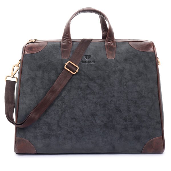 Walrus Maestro Series Grey Natural Leather Travelling Duffle Bag