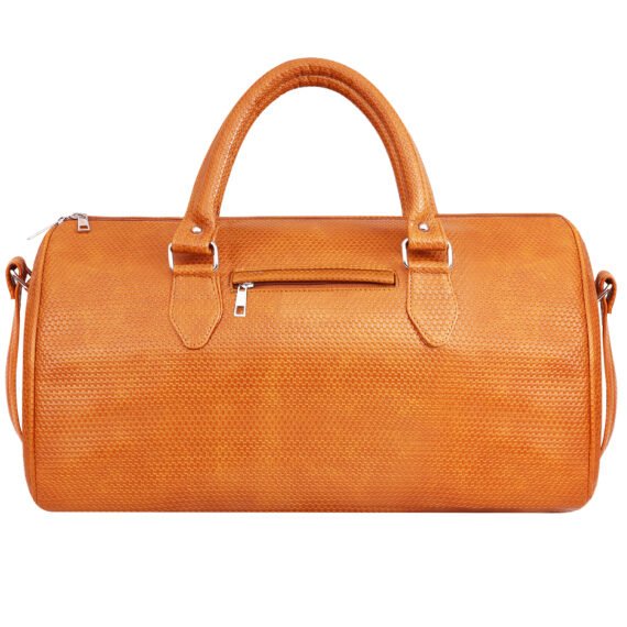 Walrus Weave Series Beige Vegan Leather Travelling Duffle Bag