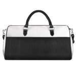 Walrus Stripes Series White Vegan Leather Travelling Duffle Bag