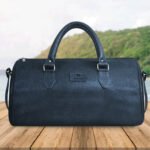 Walrus Weave Series Blue Vegan Leather Travelling Duffle Bag