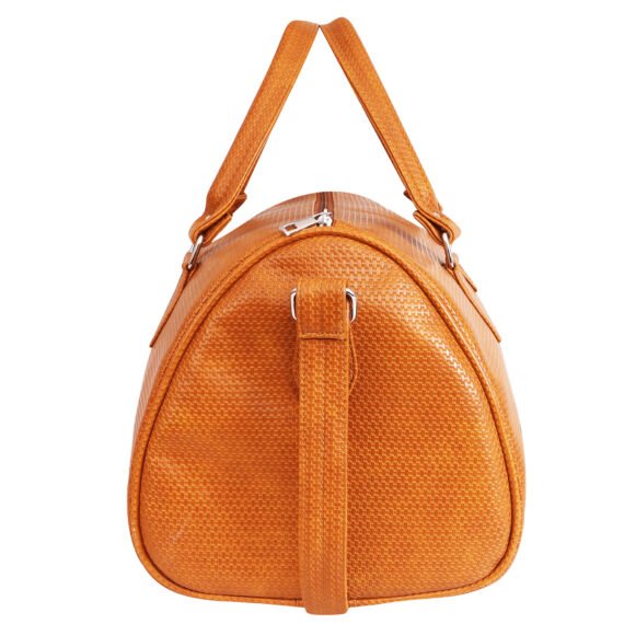 Walrus Weave Series Beige Vegan Leather Travelling Duffle Bag