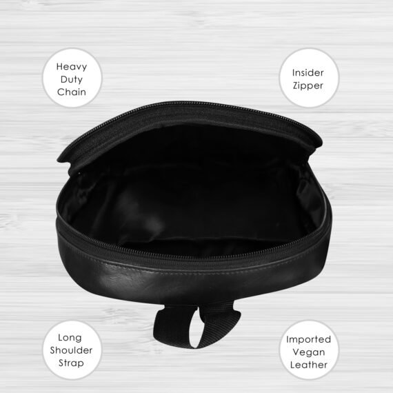 Walrus Veteran Series Black Synthetic Leather Cross Body Sling Bag