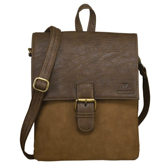 Walrus Jackson Series Brown Vegan Leather Sling Bag