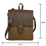 Walrus Jackson Series Brown Vegan Leather Sling Bag