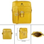 Walrus Colorpop Series Yellow Synthetic Leather Sling Bag