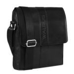 Walrus Classic Series Black Synthetic Leather Sling Bag