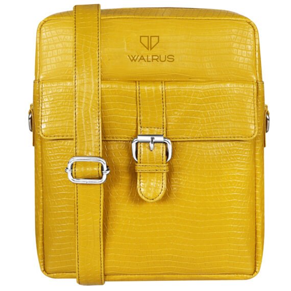 Walrus Colorpop Series Yellow Synthetic Leather Sling Bag