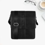 Walrus Classic Series Black Synthetic Leather Sling Bag