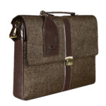Walrus Fusion Series Brown Jute Fabric 15.6 Inch Laptop Messenger Bag With Laptop Compartment