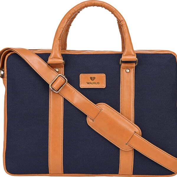 Walrus Jeans Series Blue Denim Fabric 15.6 Inch Laptop Messenger Bag With Laptop Compartment