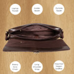 Walrus Fusion Series Brown Jute Fabric 15.6 Inch Laptop Messenger Bag With Laptop Compartment