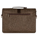 Walrus Fusion Series Brown Jute Fabric 15.6 Inch Laptop Messenger Bag With Laptop Compartment