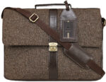Walrus Fusion Series Brown Jute Fabric 15.6 Inch Laptop Messenger Bag With Laptop Compartment