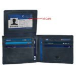 Walrus Blue Color Nature Friendly Vegan Leather Bi Fold Bi Fold Men Wallet