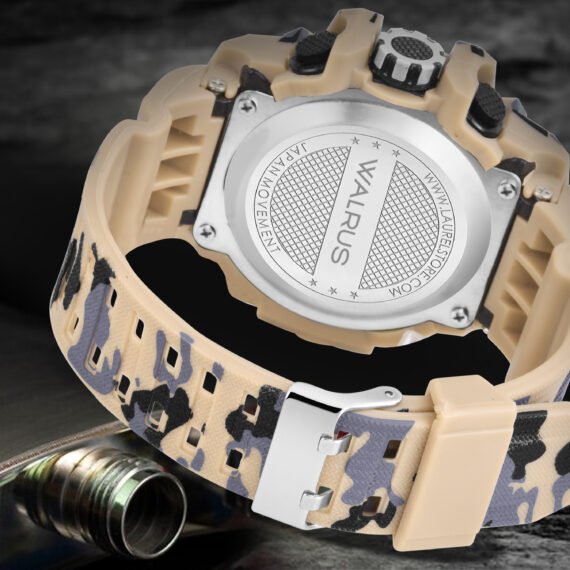 Walrus Gold Analog Digital Wrist Watch For Men