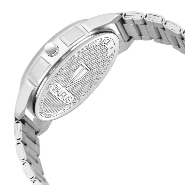 Walrus White Dial Analog Day Date Function Metal Chain Wrist Watch For Men