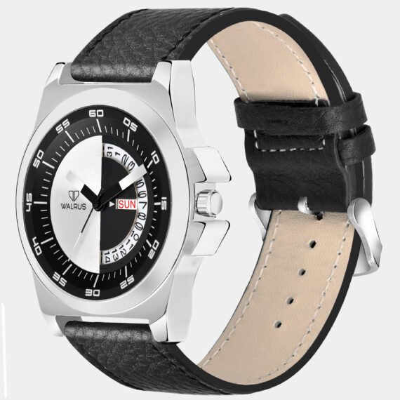 Walrus Invictus XXXIII Series Black Dial Wrist Watch For Men With Day & Date Function