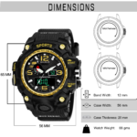 Walrus Gold Analog Digital Wrist Watch For Men