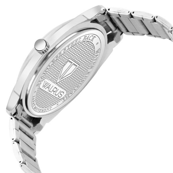 Walrus Silver Dial Analog Metal Chain Wrist Watch For Men
