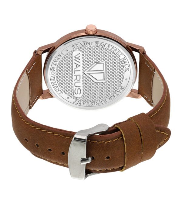Walrus Multicolor Dial Analog Leather Strap Wrist Watch For Men