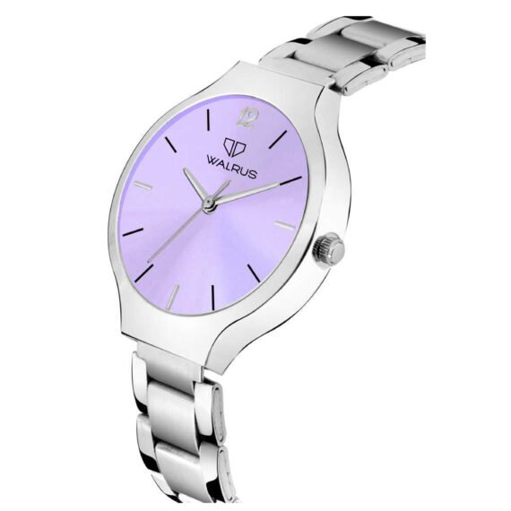 Walrus Alice IX Series Purple Dial Metallic Wrist Watch For Women