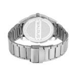 Walrus Silver Dial Analog Day Date Function Metal Chain Wrist Watch For Men With PUSH Button Lock