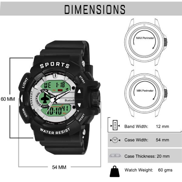 Walrus Black Analog Digital Wrist Watch For Men