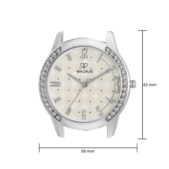 Walrus White Dial Analog Metal Chain Wrist Watch For Women