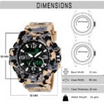 Walrus Gold Analog Digital Wrist Watch For Men