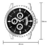 Walrus E Series Black Dial Wrist Watch For Men With Day Date Function & Artificial Chronograph Display