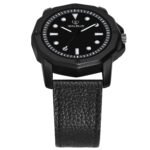 Walrus Black Dial Analog Leather Strap Wrist Watch For Men