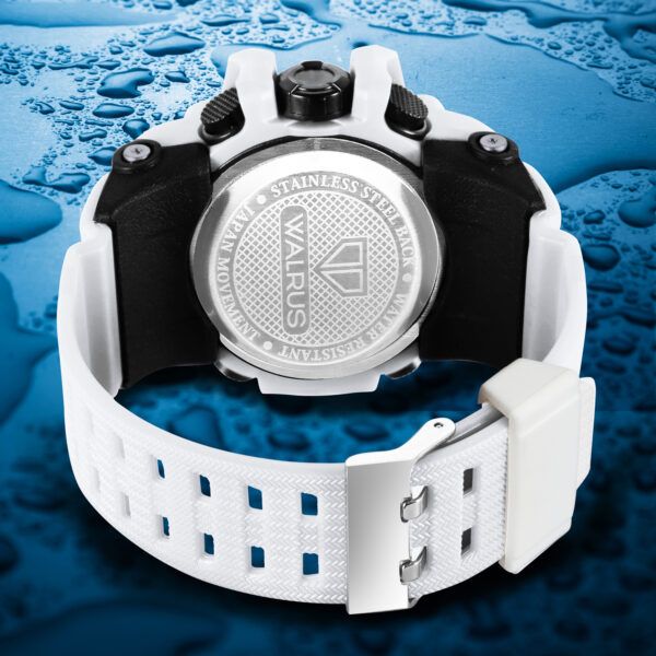 Walrus White Analog Digital Wrist Watch For Men