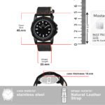 Walrus Black Dial Analog Leather Strap Wrist Watch For Men