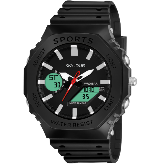 Walrus Black Analog Digital Wrist Watch For Men