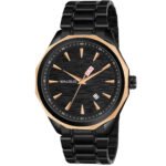 Walrus Black Dial Analog Leather Strap Wrist Watch For Men