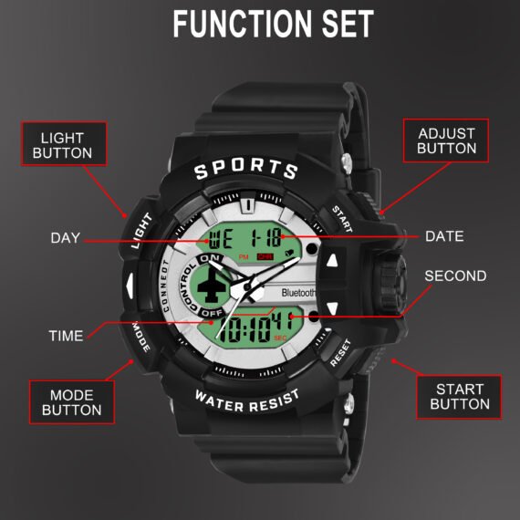 Walrus Black Analog Digital Wrist Watch For Men