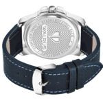 Walrus Blue Dial Analog Day Date Function Leather Strap Wrist Watch For Men