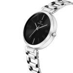Walrus Alice II Series Black Dial Metallic Wrist Watch For Women