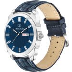 Walrus Blue Dial Analog Day Date Function Leather Strap Wrist Watch For Men