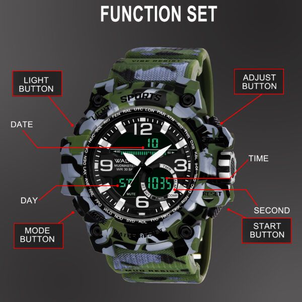Walrus Green Analog Digital Wrist Watch For Men