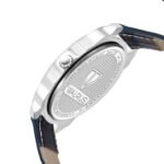 Walrus Blue Dial Analog Day Date Function Leather Strap Wrist Watch For Men