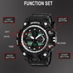 Walrus Silver Analog Digital Wrist Watch For Men