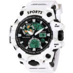 Walrus White Analog Digital Wrist Watch For Men