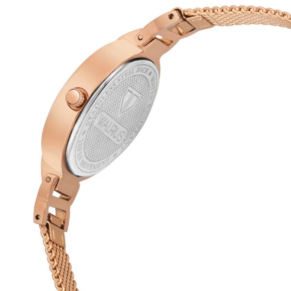 Walrus White Dial Analog Metal Chain Wrist Watch For Women