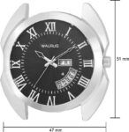 Walrus Black Dial Analog Date Date Leather Strap Wrist Watch For Men