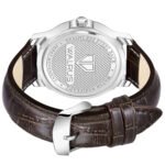 Walrus Silver Dial Analog Day Date Function Leather Strap Wrist Watch For Men