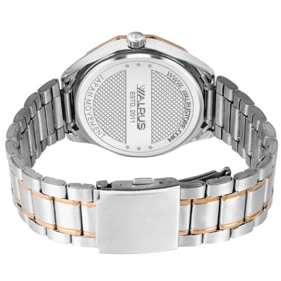 Walrus White Dial Analog Leather Strap Wrist Watch For Men