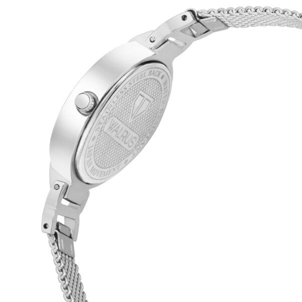 Walrus White Dial Analog Metal Chain Wrist Watch For Women